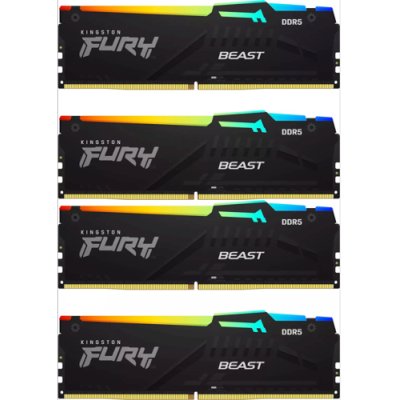 оперативная память Kingston Fury Beast Black RGB KF560C40BBAK4-64