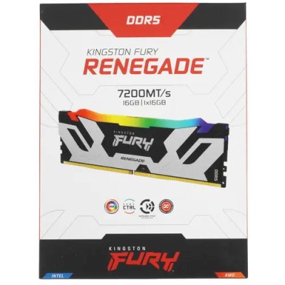 оперативная память Kingston Fury Renegade Silver RGB KF572C38RSA-16