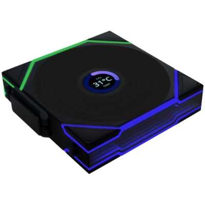 кулер Lian Li Uni Fan TL Wireless LCD 120 Reverse ARGB Black Черный