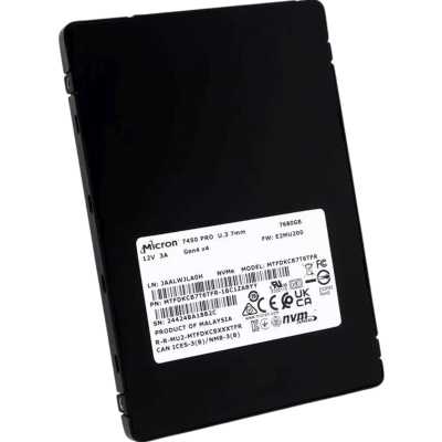SSD диск Micron 7450 Pro 7.68Tb MTFDKCB7T6TFR Черный