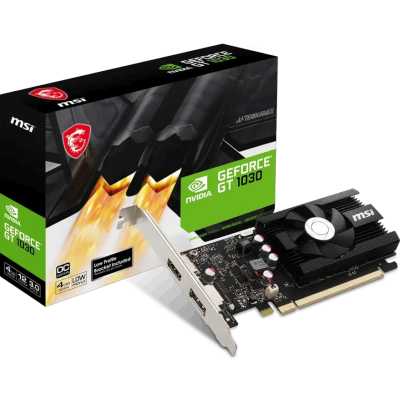 видеокарта MSI nVidia GeForce GT 1030 4GD4 LP OC Черный