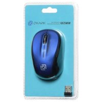 мышь Oklick 665MW Black-Blue Синий-черный