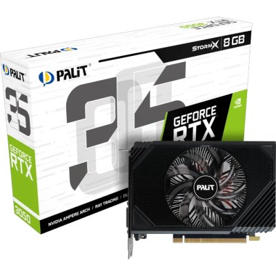 видеокарта Palit nVidia GeForce RTX 3050 StormX V1 8Gb NE63050018P1-1070F V1