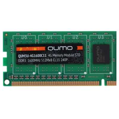 оперативная память Qumo QUM3U-4G1600С11 Черный