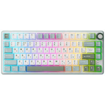 клавиатура Royal Kludge R75 Sky Cyan 6935280823916 Белый-голубой