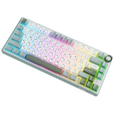клавиатура Royal Kludge R75 Sky Cyan 6935280823916 Белый-голубой