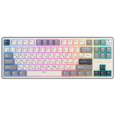 клавиатура Royal Kludge R87 6977576550755 Белый-серый