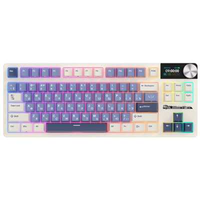 клавиатура Royal Kludge S85 6977576550823 Голубой-белый