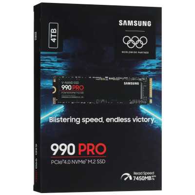SSD диск Samsung 990 PRO 4Tb MZ-V9P4T0BW Черный