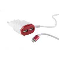 сетевое зарядное устройство Red Line УТ000013620 Белый, красный