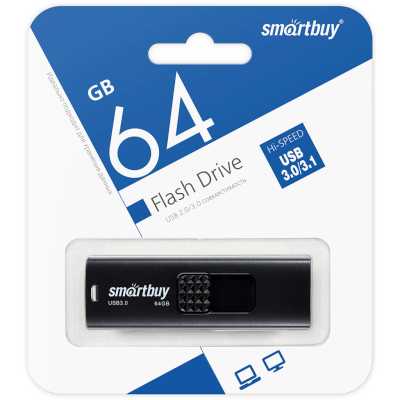 флешка SmartBuy 64GB SB064GB3FSK Черный