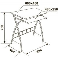 стол компьютерный Бюрократ GD-003 White