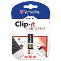 флешка Verbatim 2GB CLIP-IT 043903-177 Black