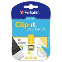флешка Verbatim 4GB CLIP-IT Yellow