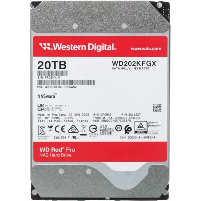 жесткий диск WD Red Pro 20Tb WD202KFGX Красный
