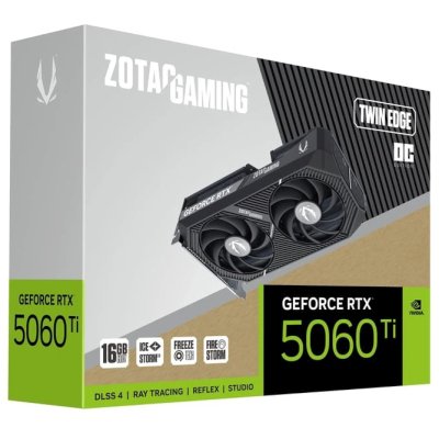 видеокарта Zotac nVidia GeForce RTX 5060 Ti Twin Edge OC 16Gb ZT-B50620H-10M